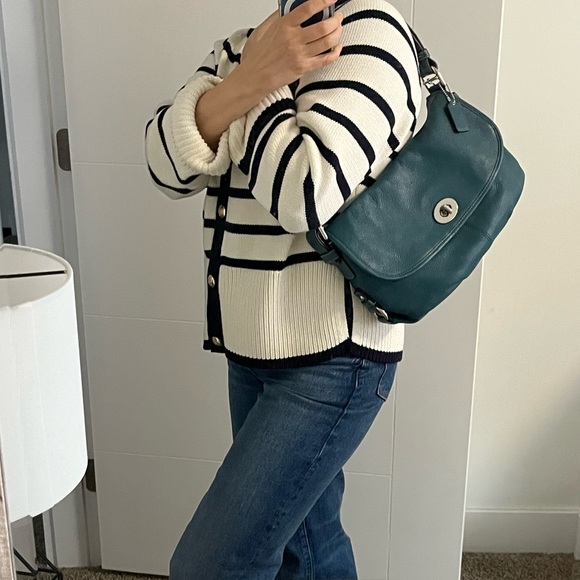 Coach Teal Leather Turn lock Flap Y2K😍😍😍 - Picture 14 of 16